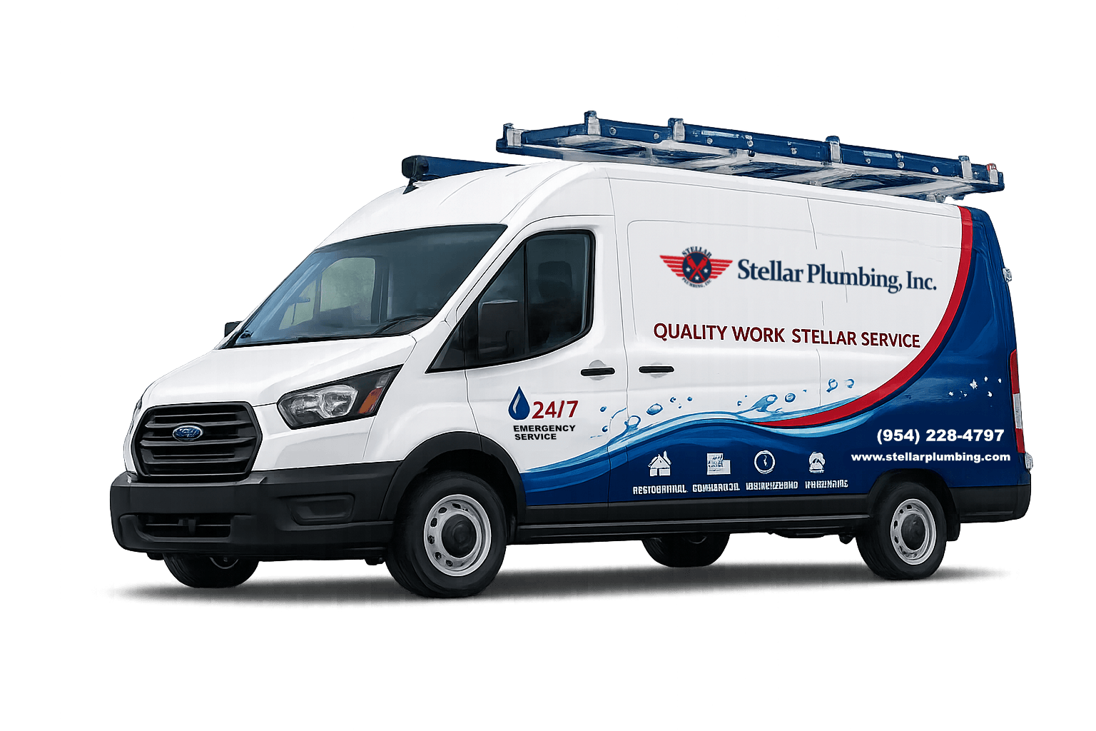 Stellar Plumbing service van
